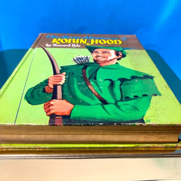 THE MERRY ADVENTURES OF ROBIN HOOD VTG 1955 HARDCOVER BOOK BY HOWARD PYLE 264p. - Picture 13 of 16